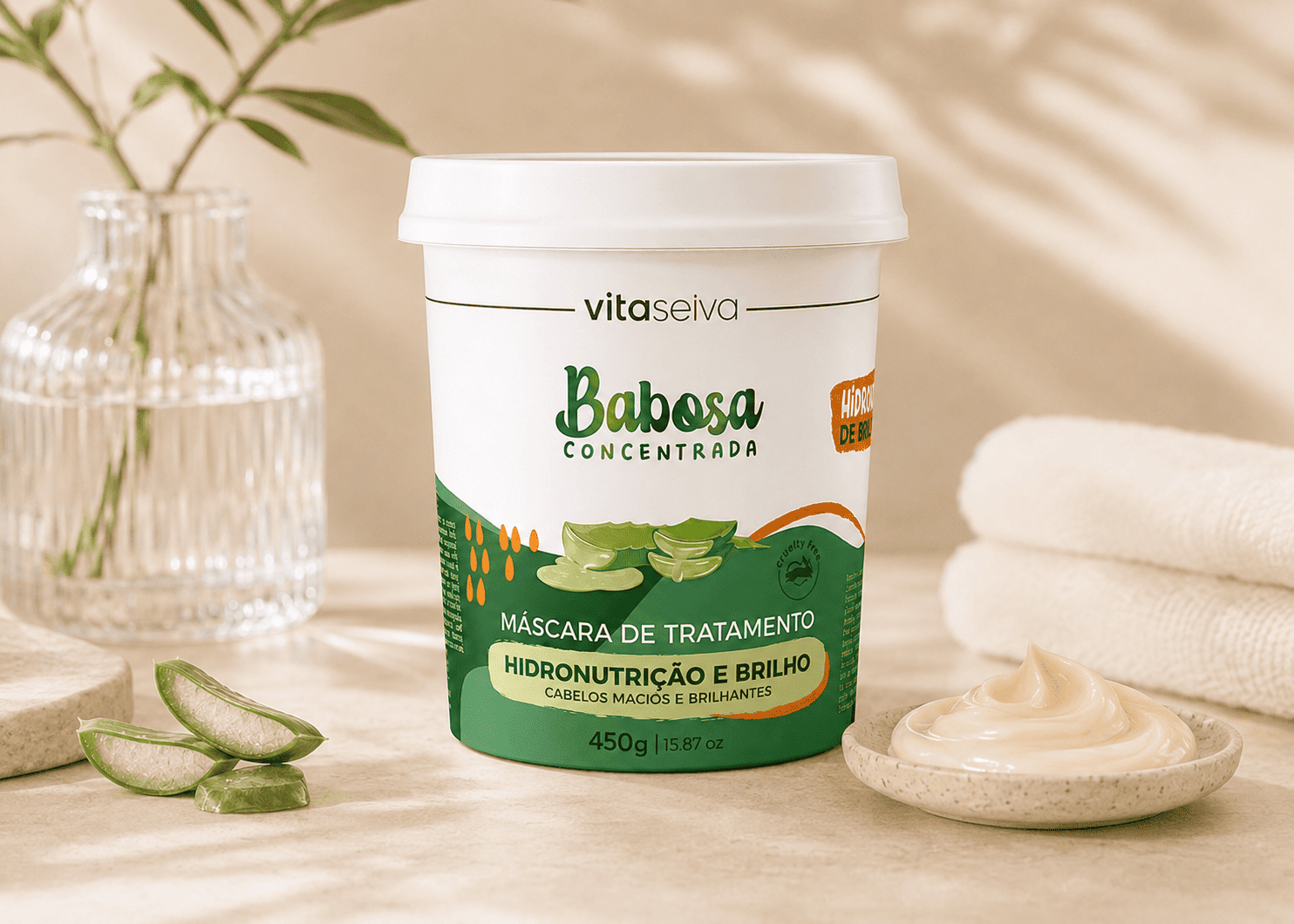M&aacute;scara Vita Seiva Babosa Concentrada em composi&ccedil;&atilde;o sensorial